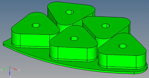 E 社 유연 패드 CAD 모델