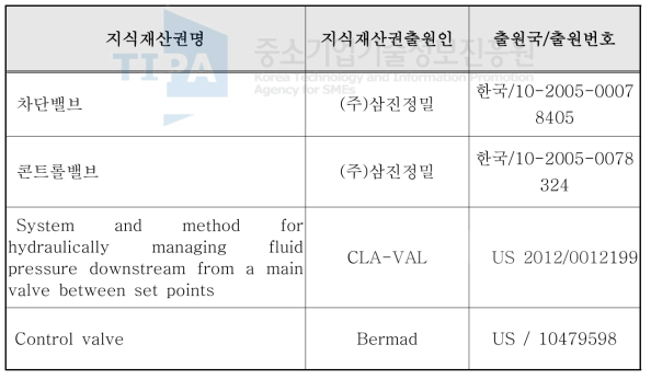 국내외 관련지식재산권 현황