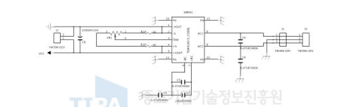 LED 패널용 SMPS Module의 AC-DC Power Supply Schematic