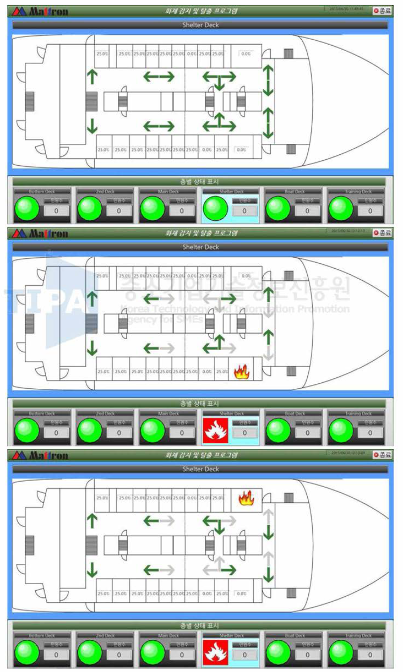 선박용 소방방재 통합시스템 모니터링 소프트웨어