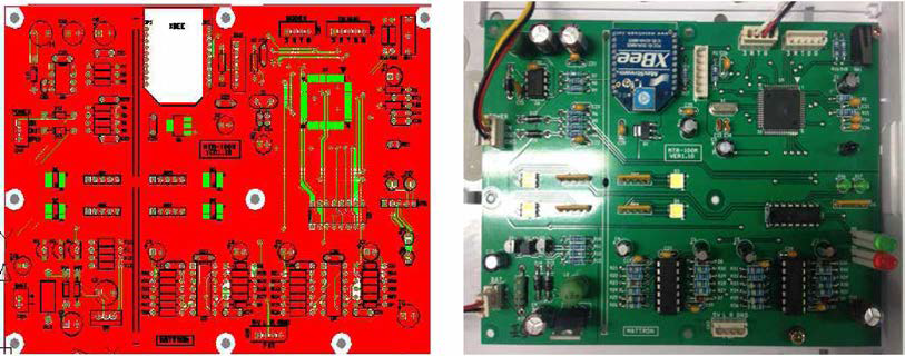 Device Adapter 통합 보드의 PCB Artwork와 내부 회로