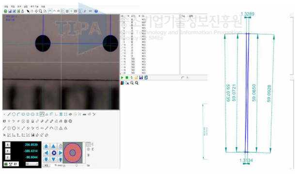기판 Align Mark Hole 측정 사진 2