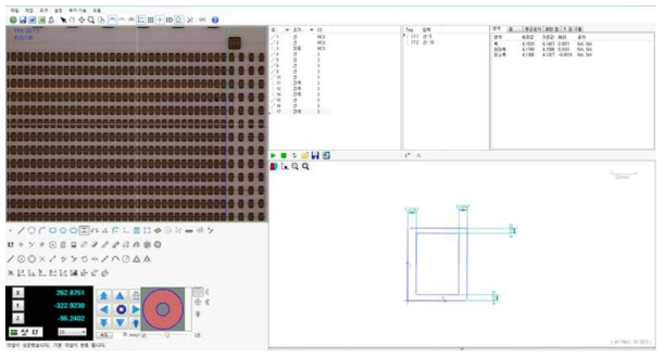 기판 측정 화면 사진