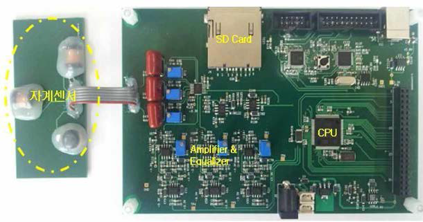 제작된 아날로그 회로의 PCB