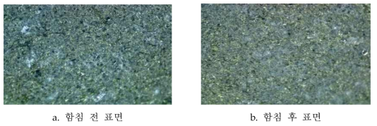 함침공정을 이용한 대면적 분리판 표면 기공 제거 사진(x500)
