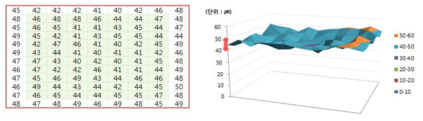 카본컴포지트 분리판의 표면처리 두께