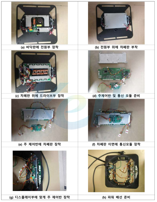 하부 기구 구조물 내 보드류 장착