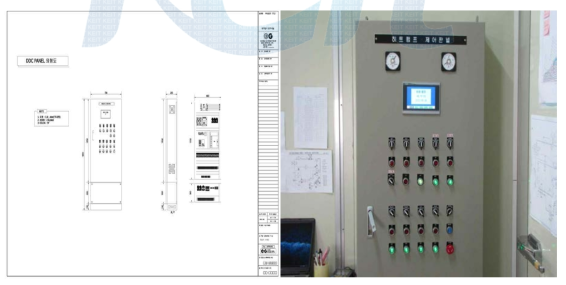 제어판넬 도면 및 사진