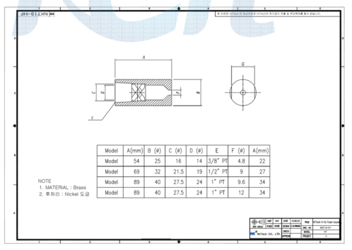 Hi-ex outside air nozzle design.