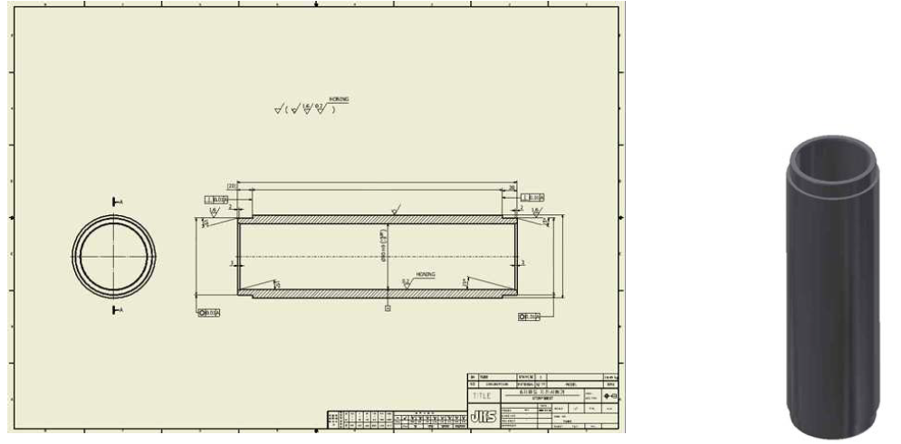 실린더 튜브 도면