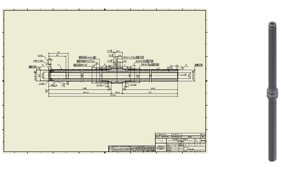 피스톤 로드 도면