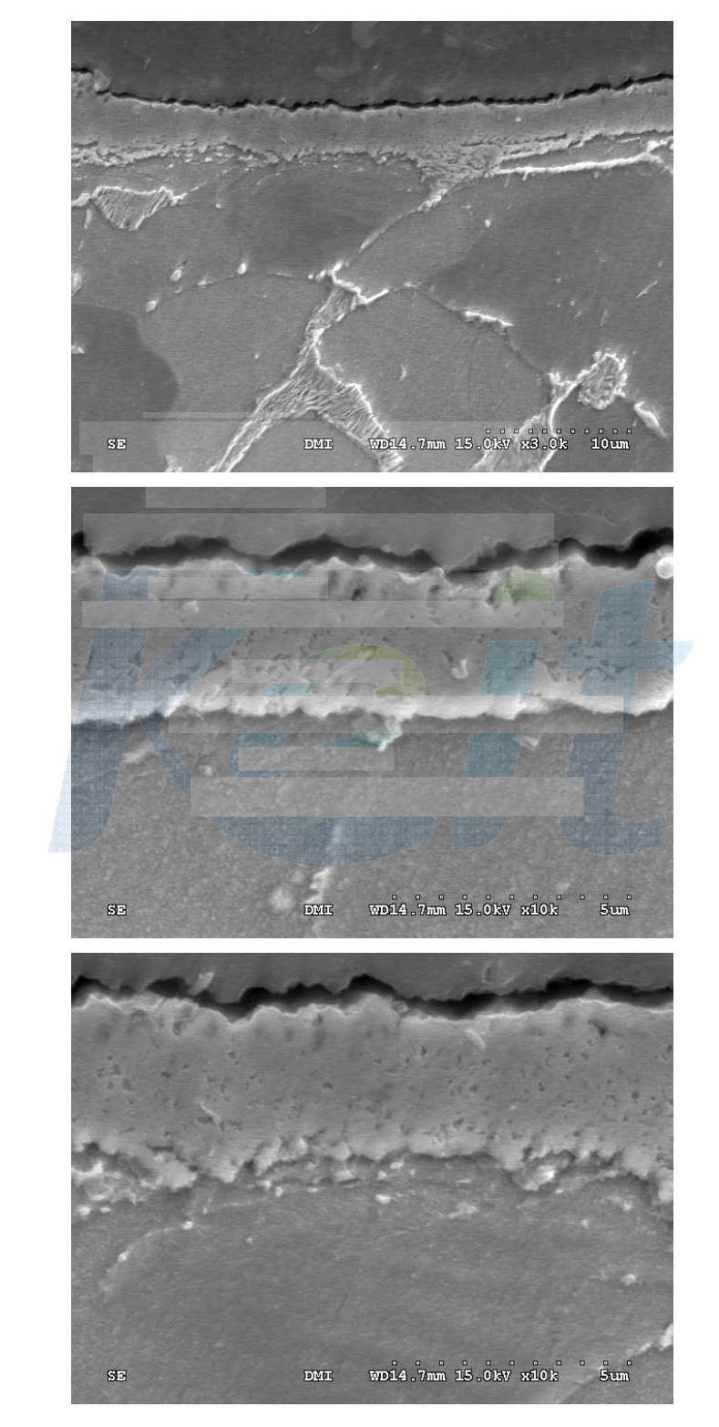 질화 TO품 C의 질화층 layer의 SEM image