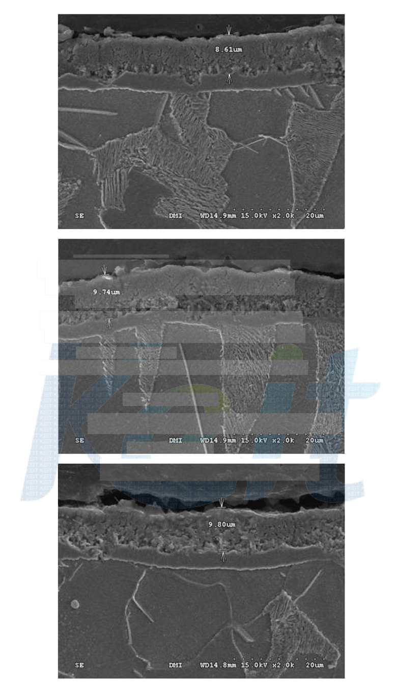 아연니켈합금 도금 4차 Try-out품의 단면 미세조직