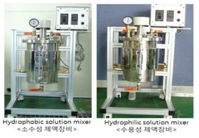 소수성 및 친수성 제액장비.