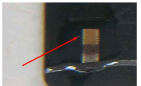 Switch Chip에 WireBonding 작업이 잘못되어 ( N.C Pads 가 Power 에 연결되어 있다) 이 부분을 Decap