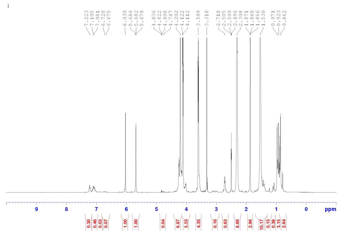 합성된 DST-100의 ¹H-NMR분석 Chart