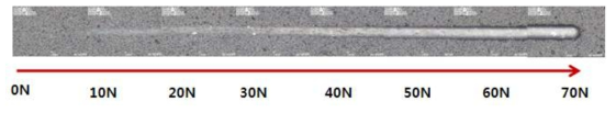 Nano multi-layers 구조의 nc-AlCrN/a-Si N 코팅 접합력 테스트 결과3 4