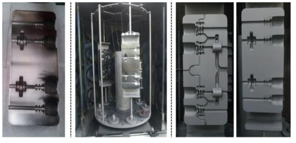 다이캐스팅 금형 질화 후/로딩/코팅 후 사진
