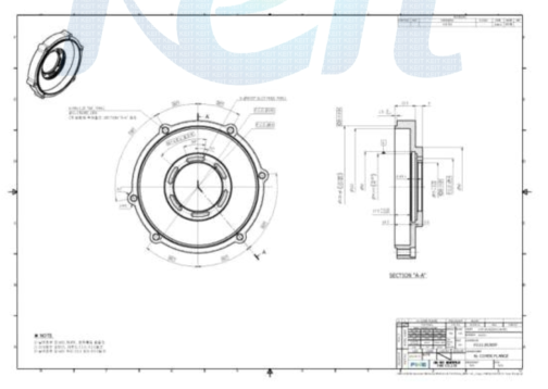IPMSG 최종 개발품 COVER FLANGE 도면