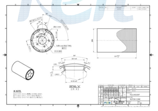 IPMSG 최종 개발품 ROTOR CORE 도면