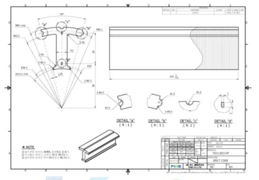 IPMSG 최종 개발품 SPILT CORE 도면