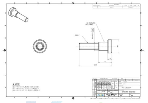 IPMSG 최종 개발품 STUD RR BRG HSG 도면