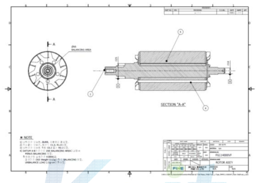 IPMSG 3차 시작품 Rotor 도면