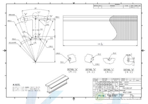 IPMSG 3차 시작품 Stator Core 도면