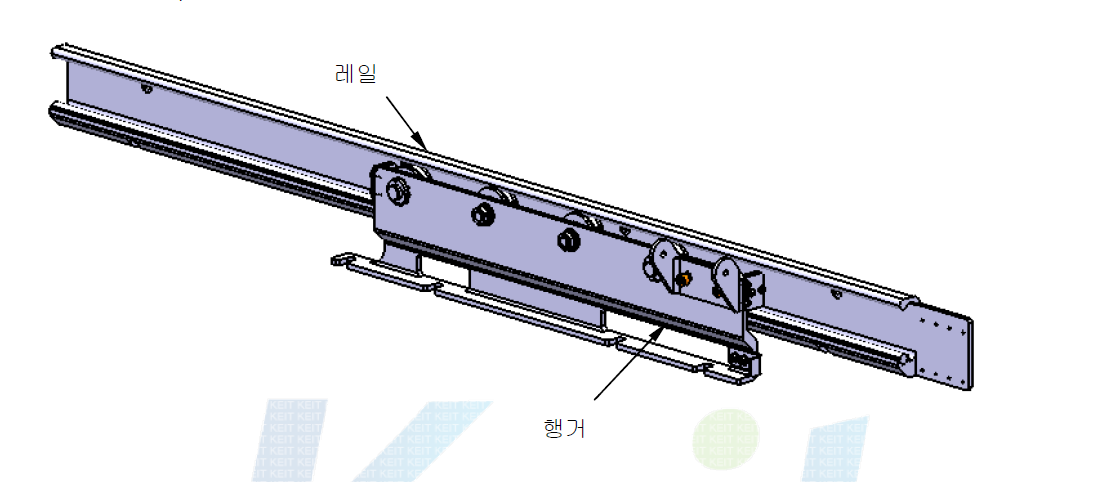 상부레일과 행거