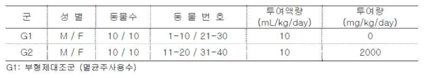 시험군의 구성