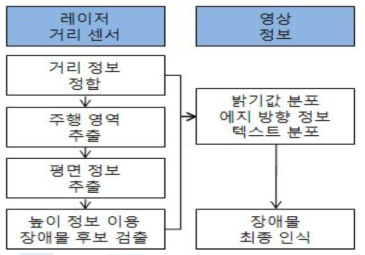 레이저 거리 센서 및 영상 정보 융합을 통한 장애물 인지