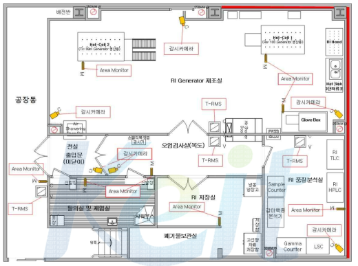 GMP시설용 모니터링 시스템 배치도