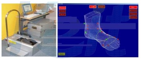 Foot Scanner system 및 Dot type of Foot view.