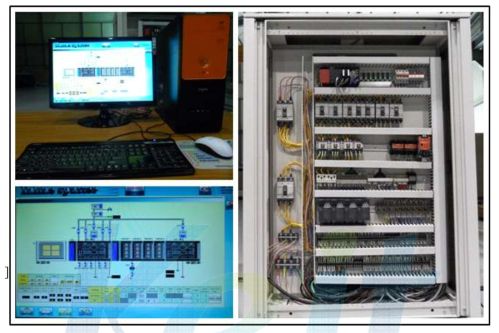 프로그램 제어용 컴퓨터와 제어 프로그램 및 PLC 와 계장부품 설치 사진