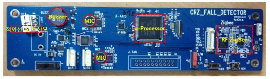 3차 제작된 낙상감지 센서 PCB