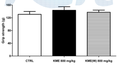 겨우살이 섭취에 따른 grip strength test 결과