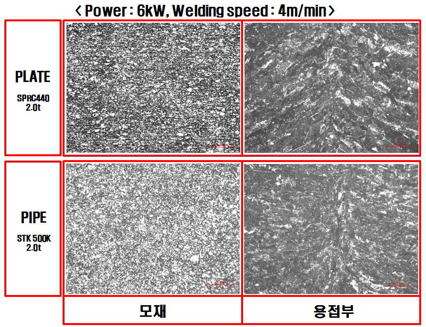 미세조직분석 (SEM : Scanning Electron Microscope) 사진