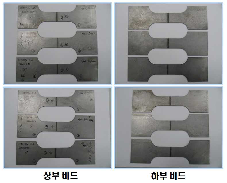 SGAFC 1180MPa 1.2t 소재의 레이저 용접 비드