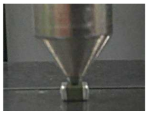 SMD 칩의 압축력 시험사진