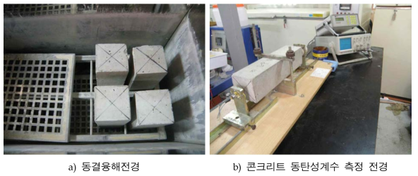 콘크리트 동결융해 시험 전경