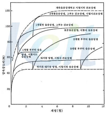 양생이 콘크리트 강도에 미치는 영향