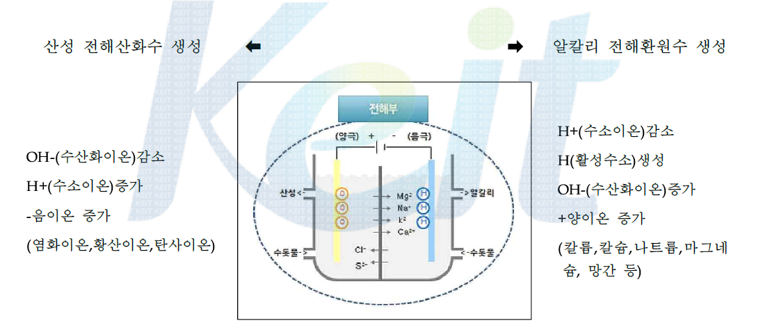 전기분해기의 작동