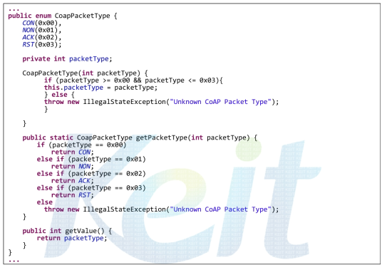 Packet Type 클래스의 주요 구현 코드