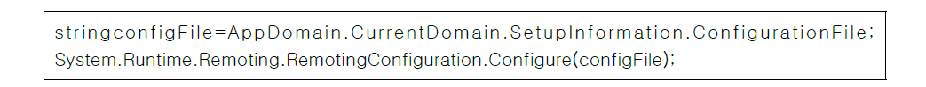 RealTimeDataManager내에서의 Remoting 서비스 활성화