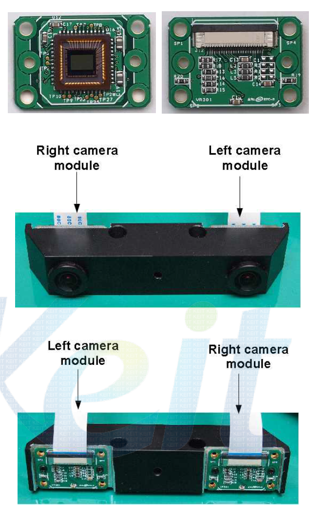 CMOS 센서보드 및 스테레오카메라 바디.