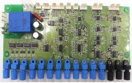 제작된 제어기 PCB 사진