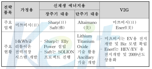 선진국의 에너지 저장 시스템 개발 현황