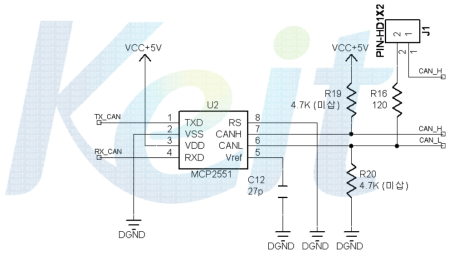 CAN 통신 회로도