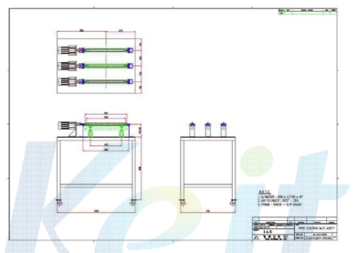 전극 코팅 장비 도면.