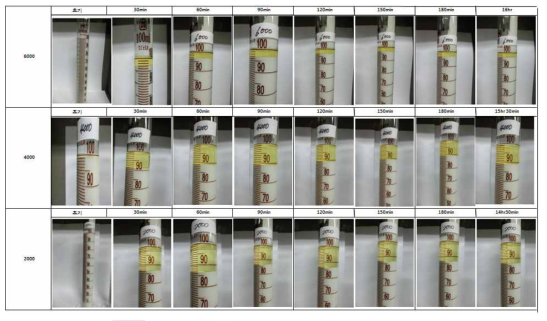 침강과 점도의 상관관계 실험